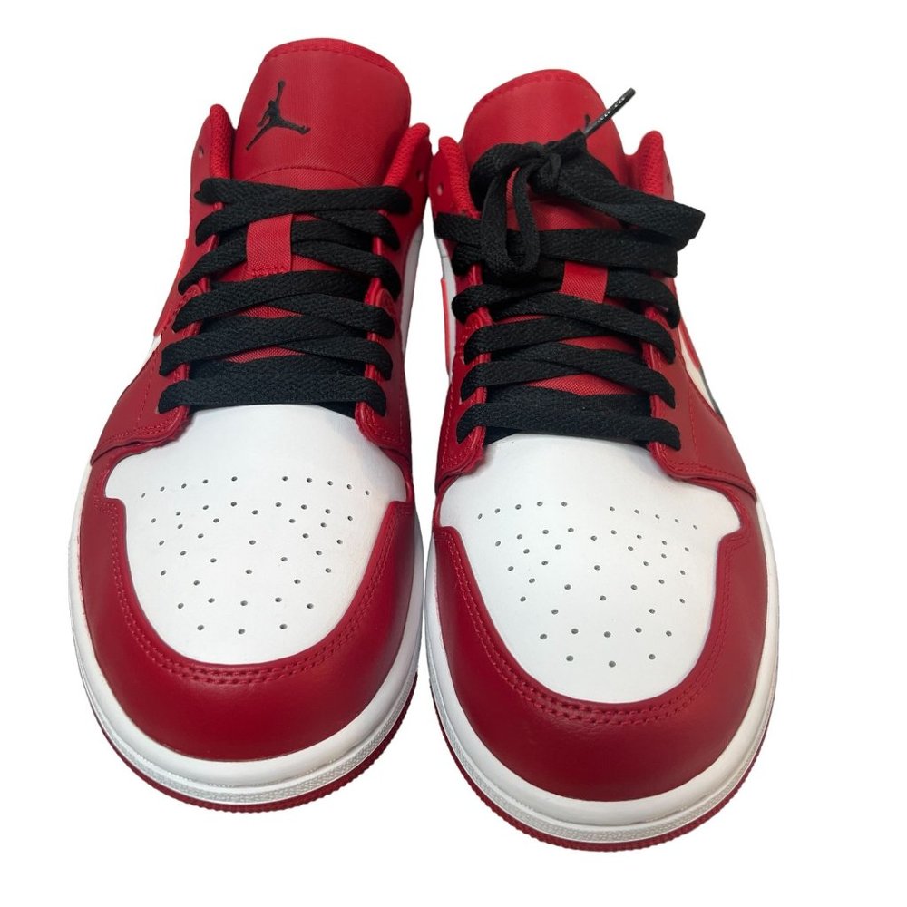 NEW Nike Air Jordan 1 Low White Gym Red Black “Bulls” 553558-163 Men’s Size 11 - Picture 2 of 8